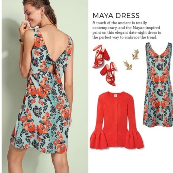 Cabi Maya Tropical Floral Print Dress M - Picture 3 of 5